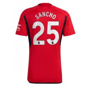 Manchester United Jadon Sancho #25 Thuis tenue Mensen 2023-24 Korte Mouw