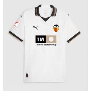 Valencia Thuis tenue Mensen 2023-24 Korte Mouw