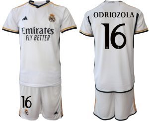 Alvaro Odriozola #16 Real Madrid Thuis tenue 2023-24 Korte Mouw (+ Korte broeken)