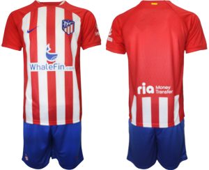 Atletico Madrid Voetbalshirts Thuis tenue 2023-24 Korte Mouw (+ Korte broeken)