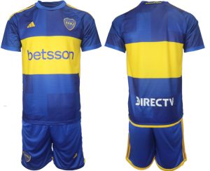 Boca Juniors Voetbalshirts Thuis tenue 2023-24 Korte Mouw (+ Korte broeken)