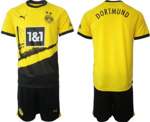 Borussia Dortmund Voetbalshirts Thuis tenue 2023-24 Korte Mouw (+ Korte broeken)