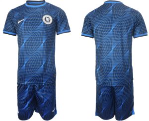 Chelsea Voetbalshirts Uit tenue 2023-24 Korte Mouw (+ Korte broeken)