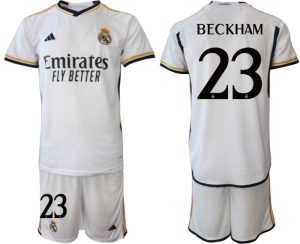 David Beckham #23 Real Madrid Voetbalshirts Thuis tenue 2023-24 Korte Mouw (+ Korte broeken)