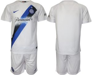 Inter Milan Voetbalshirts Uit tenue 2023-24 Korte Mouw (+ Korte broeken)