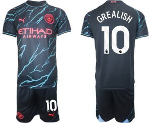 Jack Grealish #10 Manchester City Voetbalshirts Derde tenue 2023-24 Korte Mouw (+ Korte broeken)