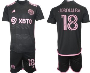 Jordi Alba #18 Inter Miami Voetbalshirts Uit tenue 2023-24 Korte Mouw (+ Korte broeken)