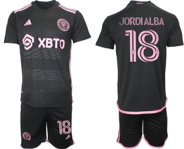 Jordi Alba #18 Inter Miami Voetbalshirts Uit tenue 2023-24 Korte Mouw (+ Korte broeken)