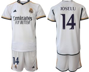 Joselu #14 Real Madrid Thuis tenue 2023-24 Korte Mouw (+ Korte broeken)