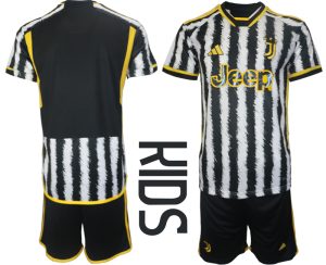 Juventus Voetbalshirts Thuis tenue 2023-24 Kids Korte Mouw (+ Korte broeken)