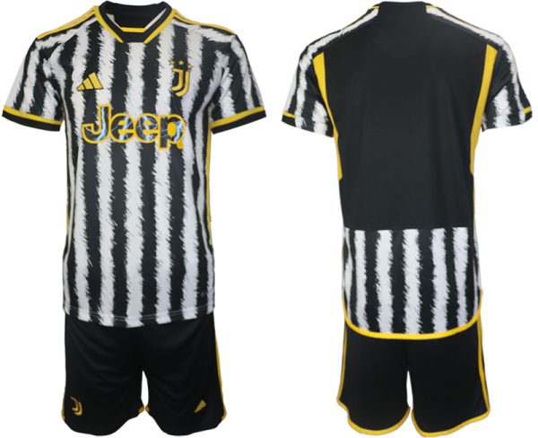 Juventus Voetbalshirts Thuis tenue 2023-24 Korte Mouw (+ Korte broeken)