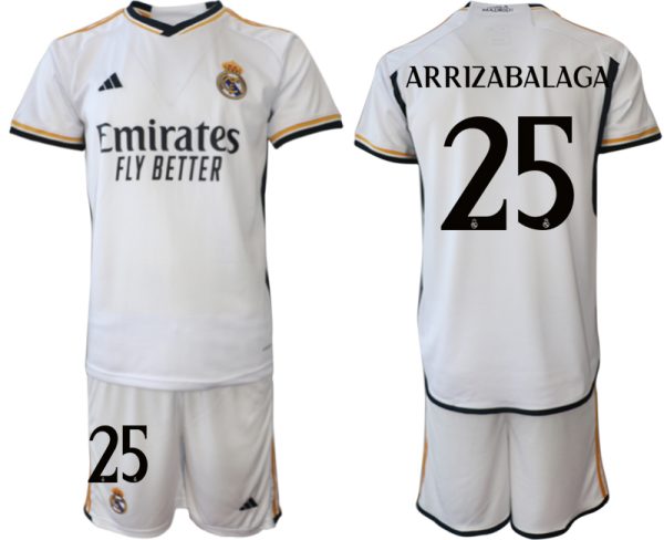 Kepa Arrizabalaga #25 Real Madrid Voetbalshirts Thuis tenue 2023-24 Korte Mouw (+ Korte broeken)