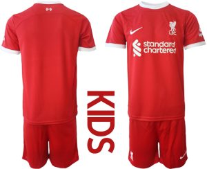 Liverpool Voetbalshirts Thuis tenue 2023-24 Kids Korte Mouw (+ Korte broeken)