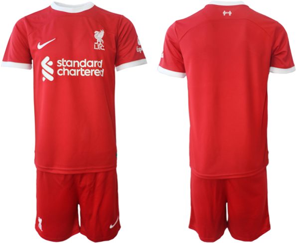 Liverpool Voetbalshirts Thuis tenue 2023-24 Korte Mouw (+ Korte broeken)