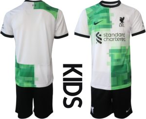 Liverpool Voetbalshirts Uit tenue 2023-24 Kids Korte Mouw (+ Korte broeken)