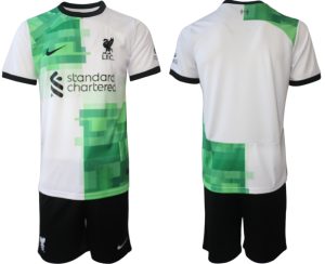 Liverpool Voetbalshirts Uit tenue 2023-24 Korte Mouw (+ Korte broeken)