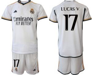 Lucas Vazquez #17 Real Madrid Thuis tenue 2023-24 Korte Mouw (+ Korte broeken)