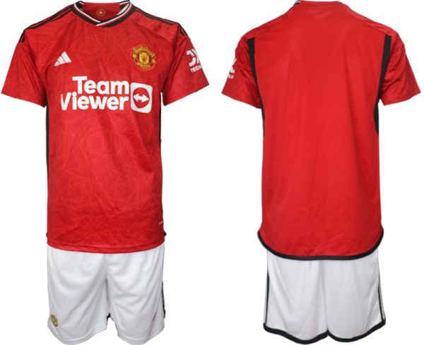 Manchester United Voetbalshirts Thuis tenue 2023-24 Korte Mouw (+ Korte broeken)