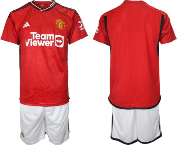Manchester United Voetbalshirts Thuis tenue 2023-24 Korte Mouw (+ Korte broeken)