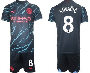 Mateo Kovacic #8 Manchester City Voetbalshirts Derde tenue 2023-24 Korte Mouw (+ Korte broeken)