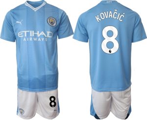 Mateo Kovacic #8 Manchester City Voetbalshirts Thuis tenue 2023-24 Korte Mouw (+ Korte broeken)