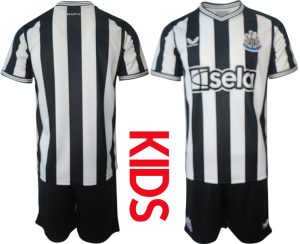 Newcastle United Voetbalshirts Thuis tenue 2023-24 Kids Korte Mouw (+ Korte broeken)