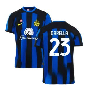 Nicolo Barella #23 Inter Milan Voetbalshirts Thuis tenue 2023-24 Korte Mouw