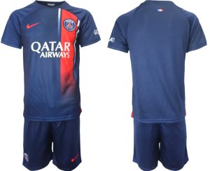 Paris Saint-Germain Voetbalshirts Thuis tenue 2023-24 Korte Mouw (+ Korte broeken)