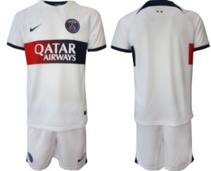 Paris Saint-Germain Voetbalshirts Uit tenue 2023-24 Korte Mouw (+ Korte broeken)