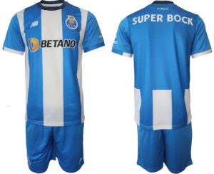 Porto Voetbalshirts Thuis tenue 2023-24 Korte Mouw (+ Korte broeken)