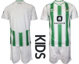 Real Betis Voetbalshirts Thuis tenue 2023-24 Kids Korte Mouw (+ Korte broeken)