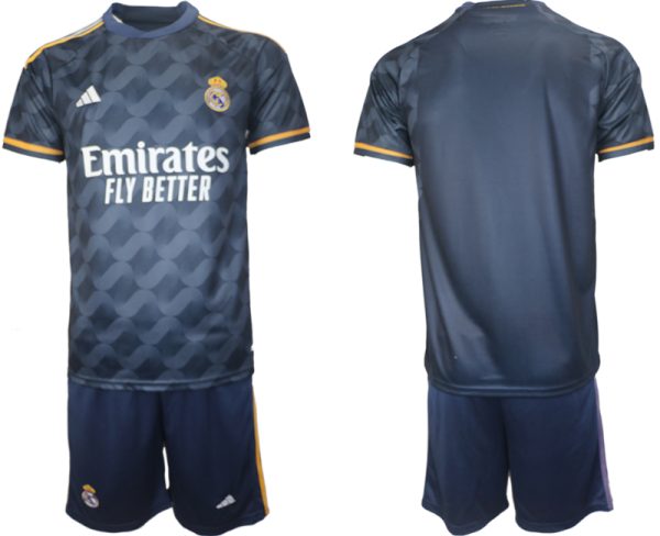 Real Madrid Voetbalshirts Uit tenue 2023-24 Korte Mouw (+ Korte broeken)