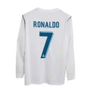 Retro Ronaldo #7 2017/18 Real Madrid Voetbalshirts Thuis tenue Lange Mouw