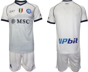 SSC Napoli Voetbalshirts Uit tenue 2023-24 Korte Mouw (+ Korte broeken)