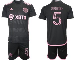 Sergio Busquets #5 Inter Miami Voetbalshirts Uit tenue 2023-24 Korte Mouw (+ Korte broeken)