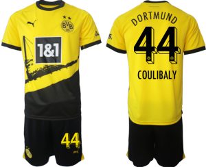 Soumaila Coulibaly #44 Borussia Dortmund Voetbalshirts Thuis tenue 2023-24 Korte Mouw (+ Korte broeken)