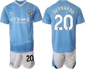 Bernardo Silva #20 Manchester City Voetbalshirts Thuis tenue 2023-24 Korte Mouw (+ Korte broeken)