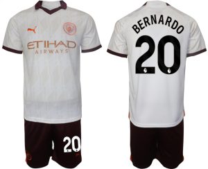 Bernardo Silva #20 Manchester City Voetbalshirts Uit tenue 2023-24 Korte Mouw (+ Korte broeken)