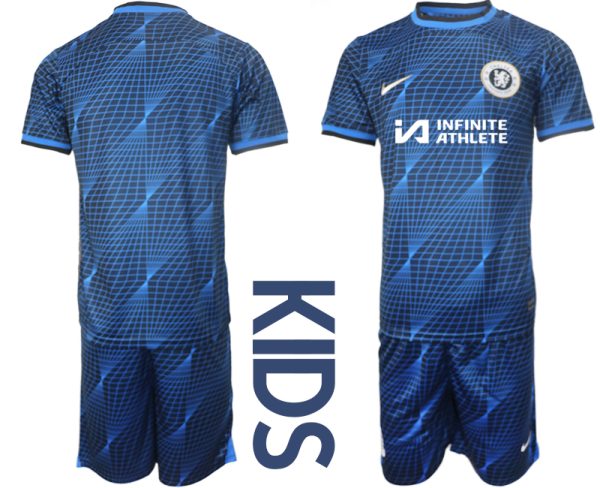 Chelsea Infinite Athlete Voetbalshirts Uit tenue 2023-24 Kids Korte Mouw (+ Korte broeken)