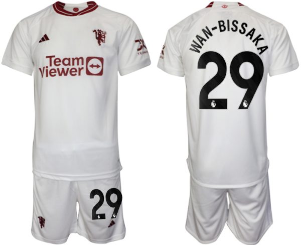 Aaron Wan-Bissaka #29 Manchester United Voetbalshirts Derde tenue 2023-24 Korte Mouw (+ Korte broeken)