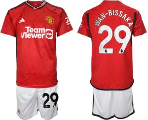Aaron Wan-Bissaka #29 Manchester United Voetbalshirts Thuis tenue 2023-24 Korte Mouw (+ Korte broeken)