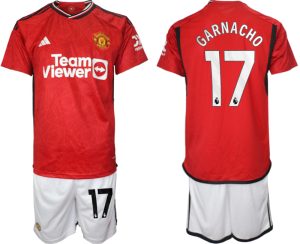 Alejandro Garnacho #17 Manchester United Voetbalshirts Thuis tenue 2023-24 Korte Mouw (+ Korte broeken)
