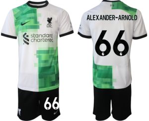 Alexander-Arnold #66 Liverpool Voetbalshirts Uit tenue 2023-24 Korte Mouw (+ Korte broeken)