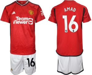 Amad Diallo #16 Manchester United Voetbalshirts Thuis tenue 2023-24 Korte Mouw (+ Korte broeken)
