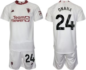 Andre Onana #24 Manchester United Voetbalshirts Derde tenue 2023-24 Korte Mouw (+ Korte broeken)