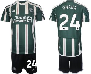 Andre Onana #24 Manchester United Voetbalshirts Uit tenue 2023-24 Korte Mouw (+ Korte broeken)