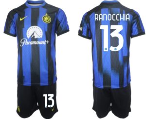 Andrea Ranocchia #13 Inter Milan Voetbalshirts Thuis tenue 2023-24 Korte Mouw (+ Korte broeken)