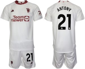 Antony #21 Manchester United Voetbalshirts Derde tenue 2023-24 Korte Mouw (+ Korte broeken)