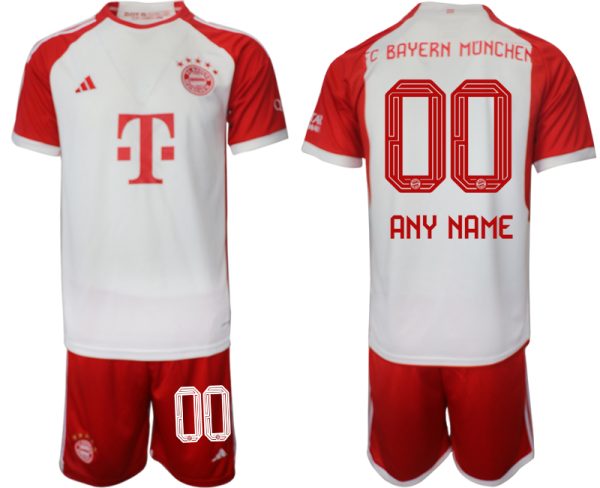 Any Name Bayern Munich Voetbalshirts Thuis tenue 2023-24 Korte Mouw (+ Korte broeken)