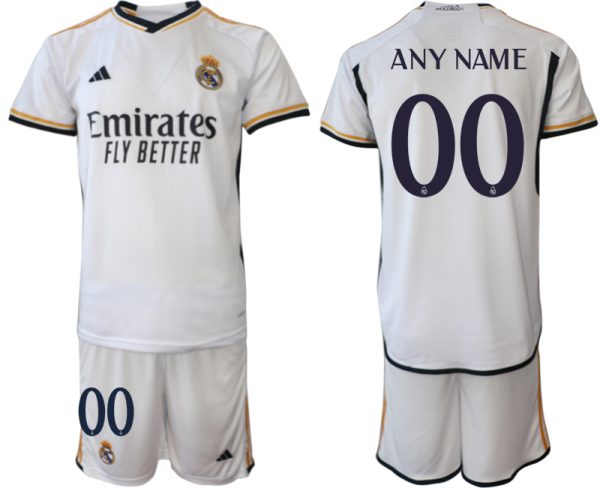 Any Name Real Madrid Voetbalshirts Thuis tenue 2023-24 Korte Mouw (+ Korte broeken)